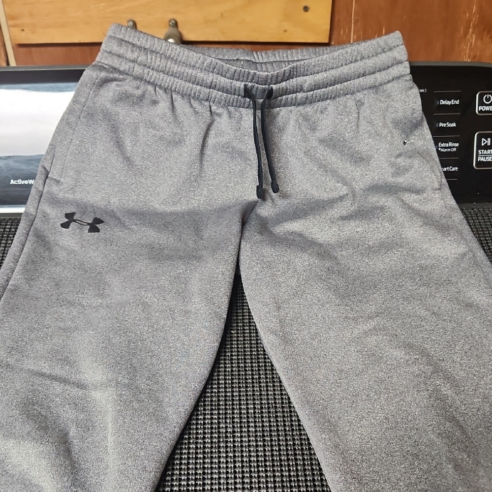 Under Armour Gray Kids' Jogger Sweatpants with Black Logo